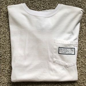 White Properly Tied T-shirt with American flag